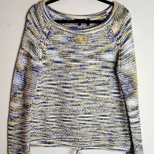 Theory Coella cotton chunky knit spacedye sweater